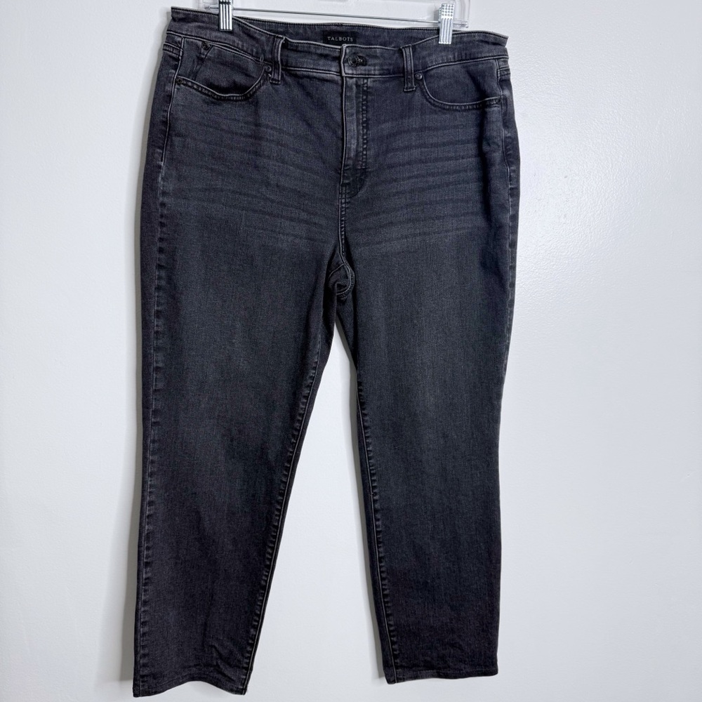 Talbots Slim Ankle Curvy Jeans In Willow Wash Gray Size 14